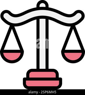 Illustrazione del progetto dell'icona del vettore di bilanciamento Illustrazione Vettoriale
