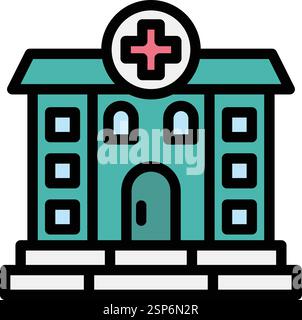 Illustrazione della progettazione dell'icona del vettore ospedaliero Illustrazione Vettoriale