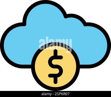 Illustrazione del disegno dell'icona del vettore di monete Illustrazione Vettoriale