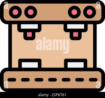 Illustrazione del design dell'icona vettoriale della macchina da caffè Illustrazione Vettoriale
