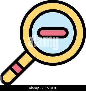 Illustrazione di progetto dell'icona del vettore Zoom indietro Illustrazione Vettoriale