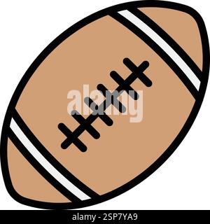 Illustrazione del design dell'icona del vettore Rugby Illustrazione Vettoriale