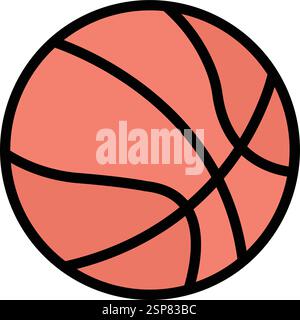 Illustrazione del design dell'icona del vettore di basket Illustrazione Vettoriale