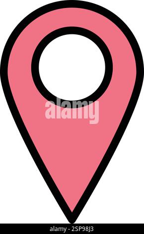 Illustrazione di progettazione dell'icona del vettore di posizione Illustrazione Vettoriale