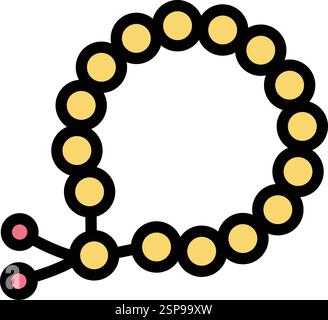 Illustrazione di progettazione dell'icona del vettore beads Illustrazione Vettoriale