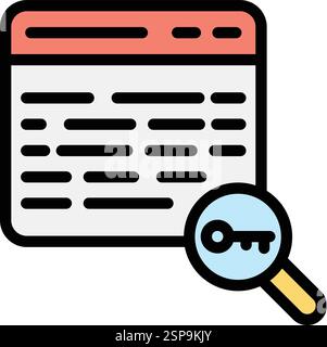 Illustrazione di progettazione dell'icona vettoriale della parola chiave Illustrazione Vettoriale