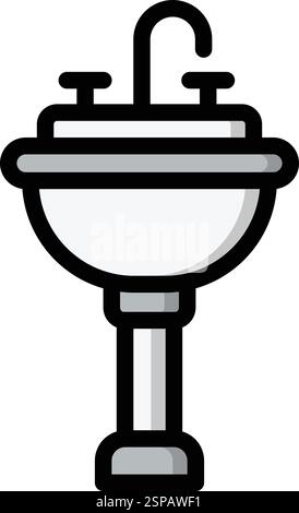 Illustrazione di progettazione dell'icona del vettore del lavello Illustrazione Vettoriale