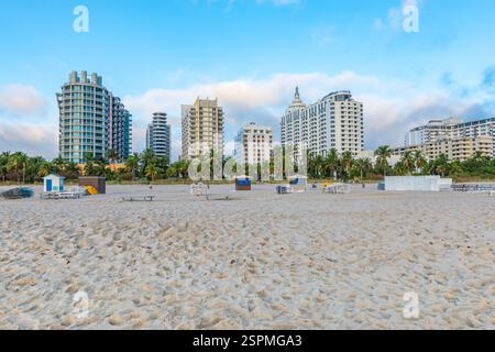 I grattacieli di Miami Beach a Beach, Florida. Foto Stock