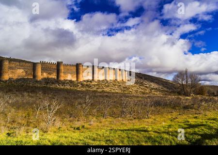 Berlanga de duero, castello, Castilla, Spagna Foto Stock
