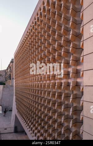 Architettura moderna dell'edificio del parlamento di Malta Foto Stock