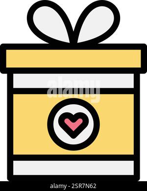 Illustrazione di progettazione dell'icona del vettore regalo Illustrazione Vettoriale