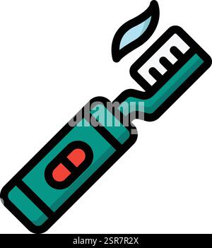 Illustrazione del design dell'icona dello spazzolino elettrico Vector Illustrazione Vettoriale