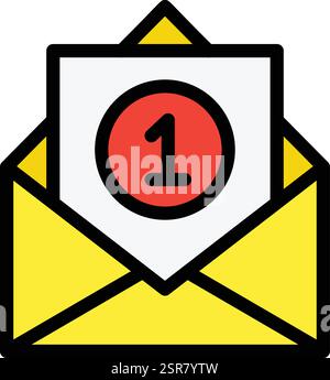 Illustrazione del progetto dell'icona del vettore inbox Illustrazione Vettoriale