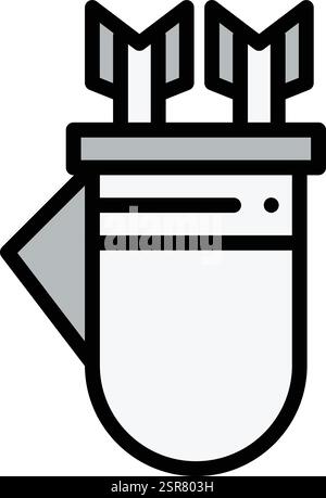 Illustrazione di progettazione dell'icona del vettore di quiver Illustrazione Vettoriale