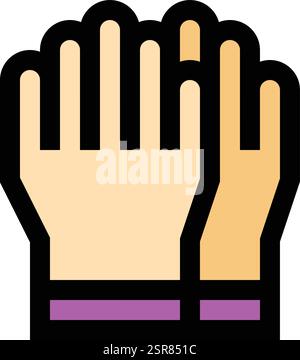 Illustrazione del design dell'icona Vector del guanto in gomma Illustrazione Vettoriale