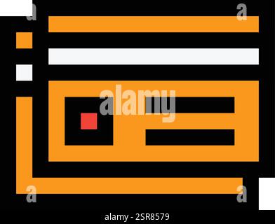 Illustrazione della progettazione dell'icona vettoriale delle carte ATM Illustrazione Vettoriale