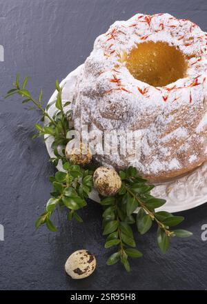 Lo zafferano Babka di Pasqua Foto Stock