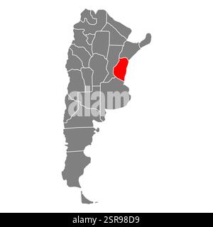 Entre Rios of Argentina forma del simbolo della mappa, icona del web di viaggio illustrazione vettoriale . Illustrazione Vettoriale