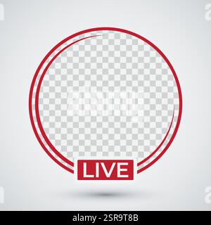 Avatar icona cornice social media migliore per il modello di streaming video live Illustrazione Vettoriale