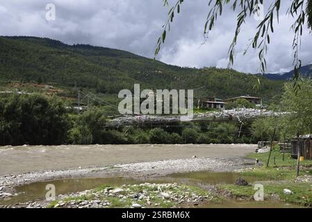 Mo Chhu river, Gasa Dzongkhag, Bhutan, Asia Foto Stock