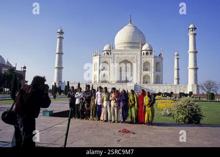 Taj Mahal Settima Meraviglia Del Mondo, Agra, Uttar Pradesh, India, Asia Foto Stock