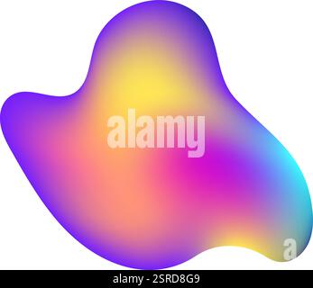 Sfondo astratto colorato caratterizzato da una sfumatura vibrante con una forma fluida organica che crea una composizione moderna e dinamica, adatta a vari progetti di design Illustrazione Vettoriale