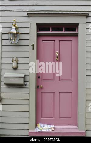 Pink door, annapolis, maryland, usa Foto Stock