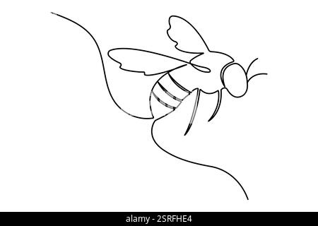 Disegno continuo a una linea e icona vettoriale minimalista Illustrazione Vettoriale