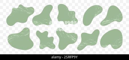 Forme colorate a forma libera. Blob casuali irregolari astratti. Elementi grafici moderni. Set vettoriale isolato su sfondo trasparente Illustrazione Vettoriale