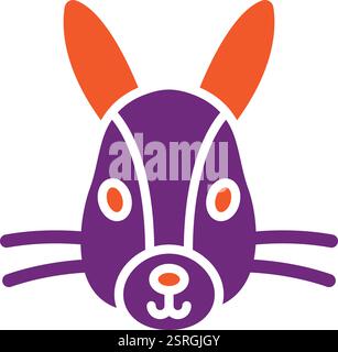 Illustrazione del design dell'icona Bunny Vector Illustrazione Vettoriale