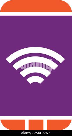Illustrazione della progettazione dell'icona del vettore WiFi Illustrazione Vettoriale