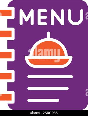 Illustrazione del disegno dell'icona vettore menu Illustrazione Vettoriale