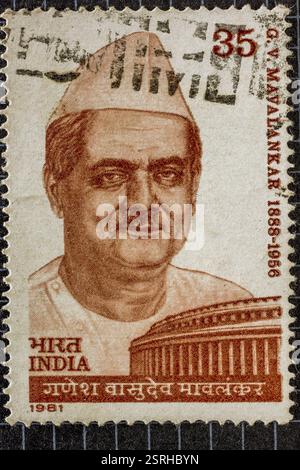 G V mavalankar, francobolli, India, Asia Foto Stock