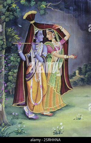 Radha Krishna dipinti Foto Stock