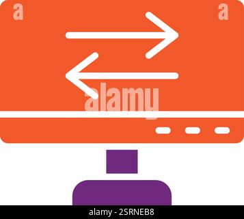 Illustrazione di progettazione dell'icona del vettore di trasferimento dati Illustrazione Vettoriale