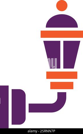 Illustrazione del design dell'icona del vettore della lampada da parete Illustrazione Vettoriale