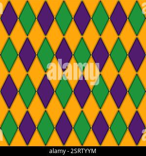 Vivace motivo geometrico con diamanti dai colori vivaci su uno sfondo luminoso Illustrazione Vettoriale