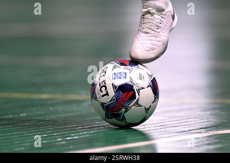 Kiev, Ucraina. 15 febbraio 2025. Kiev, Ucraina 15 febbraio 2024 pallone ufficiale della Favbet Ukrainian Cup tra FC HIT Kiev contro Aurora Kyiv - a Kiev, Ucraina (KUBANOV PAVLO UKR/SPP) credito: SPP Sport Press Photo. /Alamy Live News Foto Stock