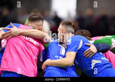 Kiev, Ucraina. 15 febbraio 2025. Kiev, Ucraina 15 febbraio 2024 Coppa Ucraina Favbet. Round di 16.secondo tappa tra FC HIT Kyiv e Aurora Kyiv - a Kiev, Ucraina (KUBANOV PAVLO UKR/SPP) credito: SPP Sport Press Photo. /Alamy Live News Foto Stock