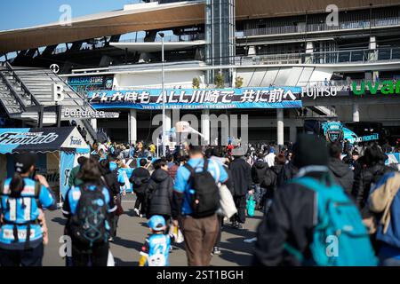 Uvance Todoroki Stadium, Kanagawa, Giappone. 15 febbraio 2025. Uvance Todoroki Stadium, 15 FEBBRAIO 2025 - calcio: 2025 J1 League match tra Kawasaki frontale 4-0 Nagoya Grampus allo Uvance Todoroki Stadium, Kanagawa, Giappone. Crediti: AFLO SPORT/Alamy Live News Foto Stock