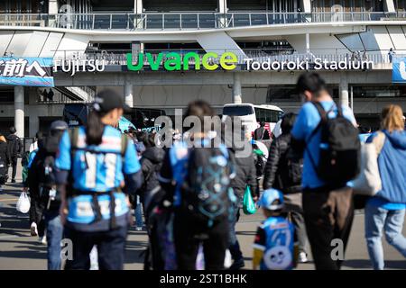 Uvance Todoroki Stadium, Kanagawa, Giappone. 15 febbraio 2025. Uvance Todoroki Stadium, 15 FEBBRAIO 2025 - calcio: 2025 J1 League match tra Kawasaki frontale 4-0 Nagoya Grampus allo Uvance Todoroki Stadium, Kanagawa, Giappone. Crediti: AFLO SPORT/Alamy Live News Foto Stock