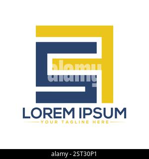 Design con logo SF Letter Illustrazione Vettoriale