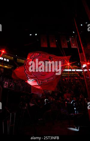 COLONIA, GERMANIA - 16 FEBBRAIO 2025: Partita di hockey di Penny DEL Koelner Haie - Duesseldorfer EG alla Lanxess Arena Foto Stock