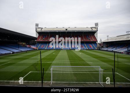 GB. LONDRA, 15 febbraio 2025 - Una vista generale dello stadio durante la partita di Premier League tra Crystal Palace e Everton al Selhurst Park Foto Stock