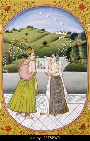 Anno calendario foto e pittura per un mese indù paludi, india Foto Stock
