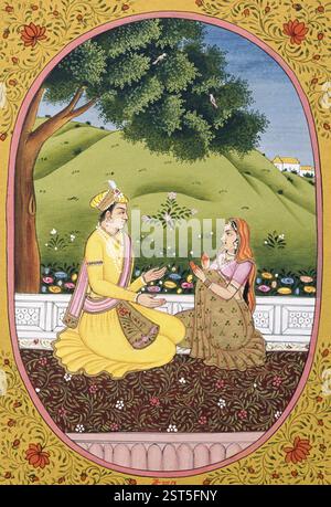 Anno calendario foto e pittura per un mese indù baisakh, india Foto Stock
