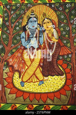 Radha Krishna pittura di scorrimento Foto Stock