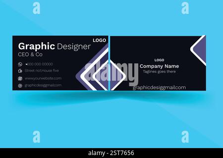 Business card design Illustrazione Vettoriale
