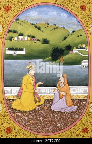 Anno calendario foto e pittura per un mese indù kartik, india Foto Stock