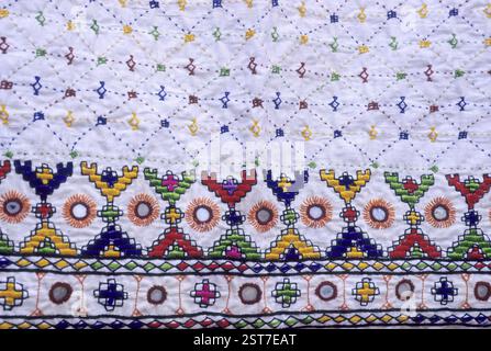 Ricami di kutch a bhuj in gujarat India, Asia Foto Stock